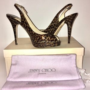 🤎24:7 CLUE Leopard Print Patent Leather In Original Box & 2 Dust Bags